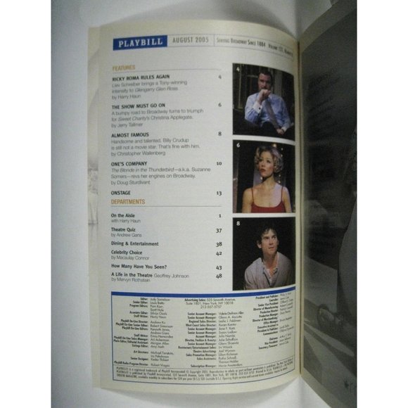 Primo Playbill 2005 The Music Box Theatre Antony Sher Ticket Flyer - Picture 8 of 10